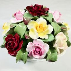 英国の銘窯 エインズレイ AYNSLEY 陶花 ヴィンテージ 置物 《NO