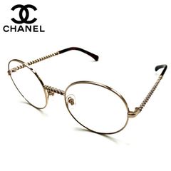 シャネル CHANEL ココマーク チェーンストラップ メガネ アイウェア ゴールド