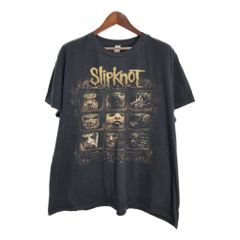 SlipKnot スリップノット 半袖Ｔシャツ 大きいサイズ バンド ブラック(メンズ XXL相当)中古 古着 U1899