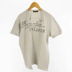ニールバレット Neil Barrett Tシャツ カットソー 半袖 Vネック ボーダー ロゴ グレー XL 株式会社サンフレール トップスのサムネイル
