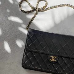 CHANEL (シャネル) ★★ ⑤ 3419512 マトラッセチェーンショルダーラムスキン レディース ブラック FREEのサムネイル