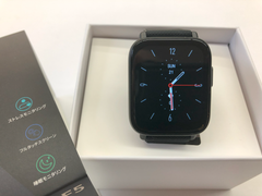 【SMART R】正規品 スマートウォッチ スマートアール F5 ブラック 表面温度測定 血中酸素濃度測定 ストレスモニタリング 男性女性 Free Size