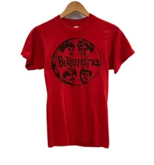バンド 80s 80年代 SCREEN STARS BEATLEFEST'83 The Fest for Beatles Fans ビートルズ Vinatge ヴィンテージ MADE IN USA アメリカ製 Tシャツ レッド Mサイズ 101MT-4309