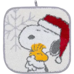 【廃番】スヌーピー ウッドストック PEANUTS SN サンタスヌーピー アクセントマット インテリア WH ホワイト 38×38