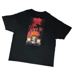 Kフォローで割引多数出品中逸品！　るろうに剣心　XL ヴィンテージ　アニメ　Tシャツ　美品　袖プリ有　黒