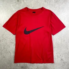 00年代 NIKE ナイキ ロゴプリントTシャツ ビッグスウォッシュ メンズM相当 