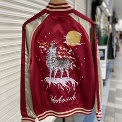 未使用2面用 SAKAJAN silk 馬花 スカジャン vintage 美品 - メルカリ