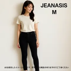 AB0084 【送料無料】JEANASIS ジーナシス　ダメージジーンズ　スキニー　ブラック　Mサイズ　レディース　春　夏　秋　冬