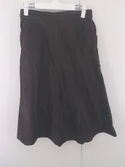 ◇ AMERICAN HOLIC アメリカン ホリック コーデュロイ 膝下丈 フレア スカート サイズF ブラウン系 レディース E  【1304180008924】