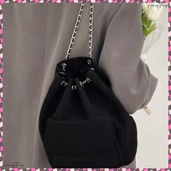 送料無料 巾着リュック ナイロンチェーンバッグ軽量 斜めがけバッグ カジュアル ドローストリングバッグ 使いやすい リュックサック シンプルバックパック 肩掛けバッグ旅行鞄 バケットバッグ巾着 3WAY鞄 大容量 オルチャン黒バッグ