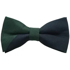 蝶ネクタイ ネイビー グリーン バイカラー ボウタイ 簡易装着タイプ
