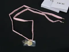 ■新品■未使用■ DIOR ディオール キャンバス ネックレス ペンダント アクセサリー レディース ピンク系×ゴールド系 DI8376