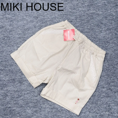 【新品タグ付き】mikiHOUSE　ミキハウス　ハーフパンツㅤ130ㅤキッズㅤベージュㅤ子供服ㅤ外着　おでかけㅤプレゼントㅤギフトㅤリボンㅤリーナちゃん