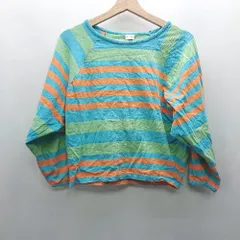 ◇ ⊇ UNITED COLORS OF BENETTON コットン100% 長袖 カットソー サイズXS ブルー グリーン オレンジ レディース E  【1501230002417】