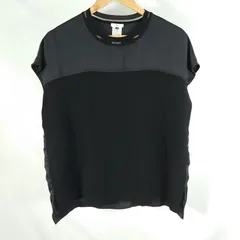 美品 Sov. ソブ サテンニット Tシャツ ブラック 黒色 キレイめ 薄手 夏服 秋服 半袖 オフィスカジュアルのサムネイル
