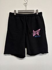 SAINT Mxxxxxx ST RIBON SAINT セントマイケル スウェット ショーツ ハーフ パンツ 黒 ブラック メンズ レディース Mサイズ 極美品