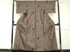 平和屋着物■本場大島紬　泥染め　９マルキ　風車　正絹　逸品　AAAR9840cs