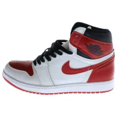 NIKE (ナイキ) AIR JORDAN 1 RETRO HIGH OG HERITAGE エアジョーダン1 レトロ ヘリテージ ハイカットスニーカー ホワイト/レッド US9.5/27.5cm 555088-161