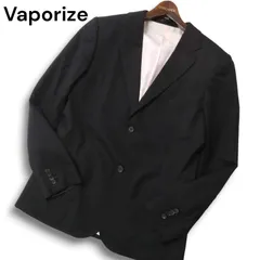 Vaporize ヴェイパライズ BEAMS ビームス 通年 総裏★ ウール100％ アンコン テーラード ジャケット Sz.L メンズ 黒
