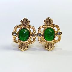 silver金具 本翡翠 ネックレス イヤリング 13g 東S8-0602☆2F - メルカリ