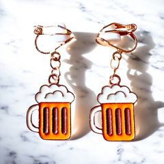 ビール イヤリング お酒 ジョッキ ビールジョッキ ビールグラス 昭和レトロ レトロ アンティーク