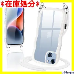 iPhone14 ケース クリア ショルダー カバー 国 透明 TPU 薄型 耐衝撃 アイフォン14 ホワイト 608