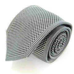 メイル&コー ブランド ネクタイ ストライプ柄 チェック柄 シルク PO  メンズ ホワイト MALE & Co 【中古】