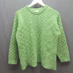 ◇ クラフトスタンダードブティック クルーネック 綺麗め 長袖 ニット サイズF グリーン レディース E  【1303290015488】