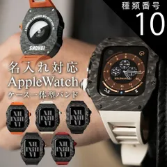 種類10：05.ブラック/ローズゴールド/名入れ無し  Apple watch バンド メンズ カーボン ケース 高級 アップルウォッチ 保護カバー ベルト ベルト 一体型バンド 高級ベルト ブランド プレゼント ギフト おしゃれ かっこいい 44mm 45m