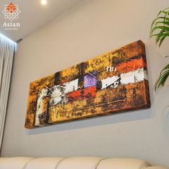 絵画 インテリア アートパネル 抽象画 モダン 北欧 壁掛け 玄関 おしゃれ アート 絵 アジアン バリ 80×30 (5)
