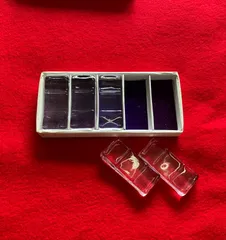 【箸置き】  雪見格子 クリスタル 　５個入