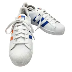アディダスオリジナルス adidas Originals SUPER STAR SHELL TOP KNICKS ホワイト ブルー オレンジ スニーカー メンズ JPN：26.5 