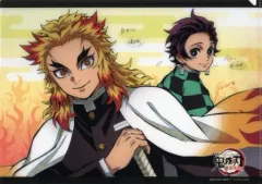 【中古】クリアファイル 竈門炭治郎＆煉獄杏寿郎(杏寿郎右手刀) 雑誌イラストシリーズレイヤードクリアファイル2 「劇場版 鬼滅の刃 無限列車編」