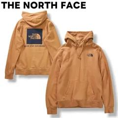 【定番】 ノースフェイス THE NORTH FACE ロゴ プリント スウェット パーカー トレーナー フーディー 裏起毛 S ライトブラウン トップス メンズ