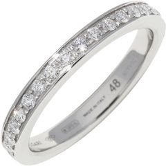 ブルガリ 指輪 Pt950 ダイヤ(計0.19ct) デディカータ・ア・ヴェネチア ウェディングリング ハーフエタニティ AN857560
