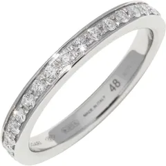 【最終価格】8号♡極美品4°Cプラチナダイヤリングハーフエタニティリング ダイヤモンド プラチナリング(計1.0カラット/Jカラー/I/Good