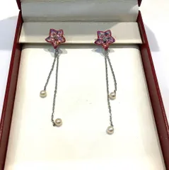 美品 Baccarat バカラ ハート ピアス ピンク 専用箱付 楽天市場】バカラ ハートモチーフ・クォーツ(水晶)フックピアス