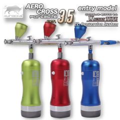 aurochs 充電式 エアブラシ エアロクロス コードレス ver.3.5 EM エントリーモデル ダブルアクション ハンドピース コンプレッサー 口径 0.4mm 初心者 ビギナー USB type-C 小型 プラモ 模型 塗装 アート ペイント
