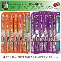 【24本セット】田辺重吉 磨きやすい歯ブラシ ライフレンジ 日本製 先細毛 フラット毛