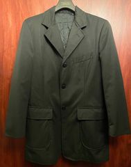 MADE IN ITALY製 VIRGOLA FOR BARNEYS NEWYORK 裏キルティングコットンナイロンチェスターコート ブラック 46サイズ