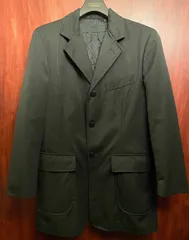 MADE IN ITALY製 VIRGOLA FOR BARNEYS NEWYORK 裏キルティングコットンナイロンチェスターコート ブラック 46サイズ