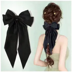 FASELE ヘア蝶結び ヘアクリップ 髪飾り 髪留め 大きめ 雅びやか ヘアアクセサリー 可愛い おしゃれ レディース 結婚式 卒業式 入学式 パーティー 記念日 プレゼント