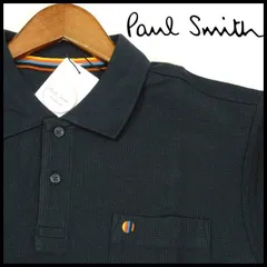 新品 ポールスミス 半袖 ポロシャツ L 紺 マルチスポット刺繍 ドライタッチ アーティストストライプ 抗菌消臭 Paul Smith メンズ
