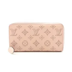 ルイ・ヴィトン LOUIS VUITTON ラウンド長財布 ジッピーウォレット マヒナ マグノリア M61868 マグノリア レザー ジッピー・ウォレット レディース Used B