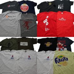 古着卸 まとめ売り 有名企業 半袖Tシャツ 16枚セット (メンズ XL ) コカ・コーラ ハードロックカフェ ファンタ ペプシ 中古 古着 NA6979