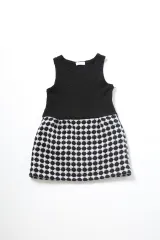 BIZZU/変わり編み天竺×ツイードワンピース　新品子供服110 キッズ 女の子のサムネイル