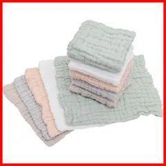 【在庫処分】くすみカラー 6重ガーゼ 10枚セット もこもこ 沐浴ガーゼ 沐浴布 ベビー 赤ちゃん (ピンク ガーゼハンカチ グレー イブル グリーン ベージュ (ケラッタ) ホワイト)