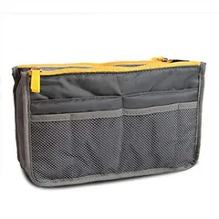 バッグインバッグ 収納 カバン かばん インナーバッグ トートバッグ バックインバック (グレー)[定形外郵便、送料無料]