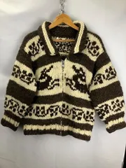 【カナダ製】カウチンセーター/ウールセーター/ヴィンテージ/古着/インディアン タイムセール！カウチンセーター本物カナダのカウチン族手編み