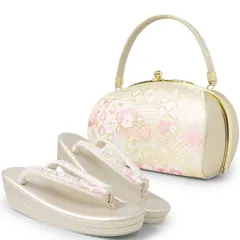 高級帯地 フォーマル 草履 レディースバッグセット 訪問着・留袖・振袖に【フリーサイズ】【成人式・結婚式・入学式】【エナメル・帯地】【ゴールド・シルバー・金・銀 礼装 】  uzouri15